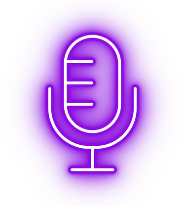 Neon purple mic icon